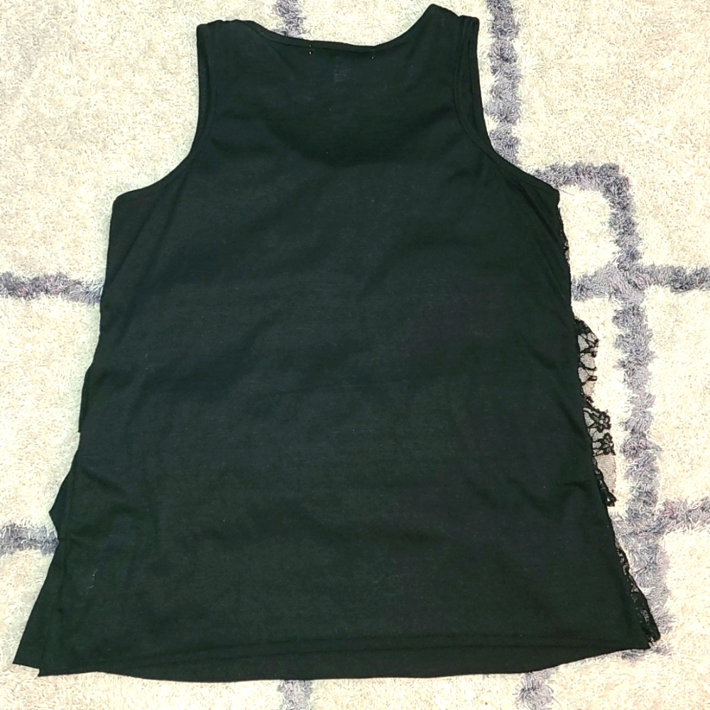 Black Ruffled Top - Picture 2 of 4